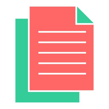 Belge. Web simgesi basit illüstrasyon