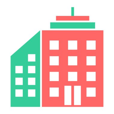 Bina. Web simgesi basit illüstrasyon