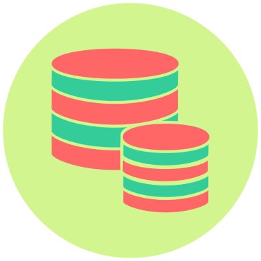 veri depolama. Web simgesi basit illüstrasyon