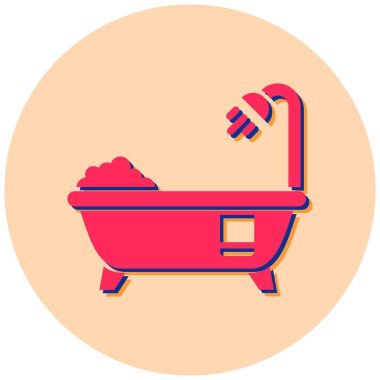 Küvet. Web simgesi basit tasarım