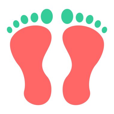 ayak izi simge vektör çizim