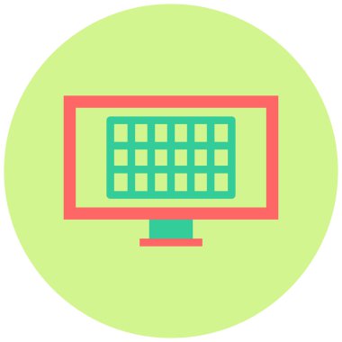 Excel. Web simgesi basit illüstrasyon