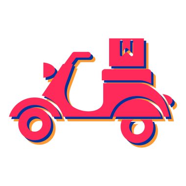 dağıtım scooter vektör çizimi tasarımı