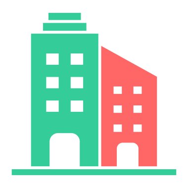 Bina. Web simgesi basit illüstrasyon