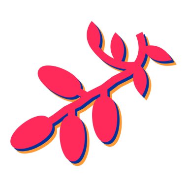 Kırmızı ve beyaz kirazın vektör çizimi