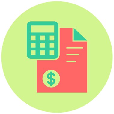 Muhasebe. Web simgesi basit tasarım