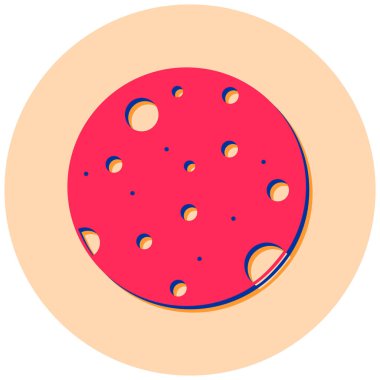 Dolunay. Web simgesi basit illüstrasyon