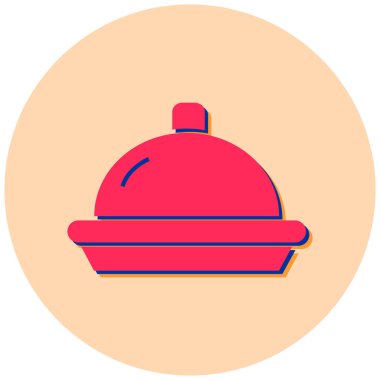 yiyecek ve dağıtım hattı vektör simgesi.