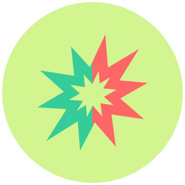 Patlama. Web simgesi basit illüstrasyon