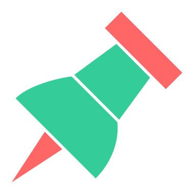 kağıt ataç simgesi, vektör illüstrasyonu