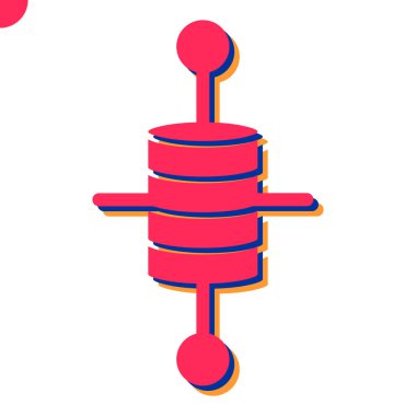 Modern b 'nin vektör illüstrasyonu simge unsurundan yoksun. Balıkçılık, restoran, hizmet, spor, spor