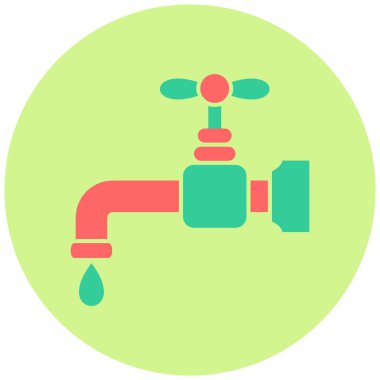 Su musluğu vektör simgesi