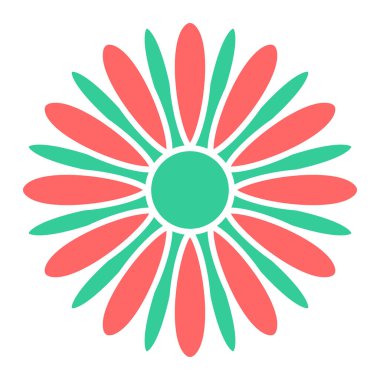 Çiçek. Web simgesi basit illüstrasyon