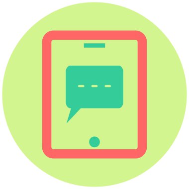 Mobil Sohbet simgesinin vektör çizimi 