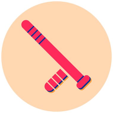 Beyzbol sopası. Basit resimleme