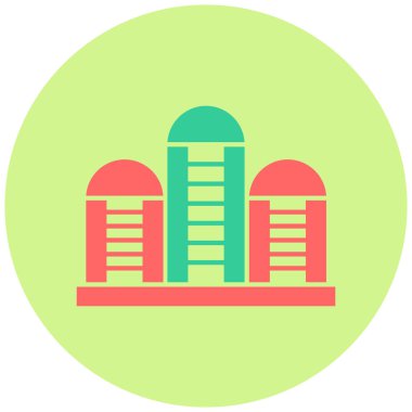 Bina. Web simgesi basit illüstrasyon