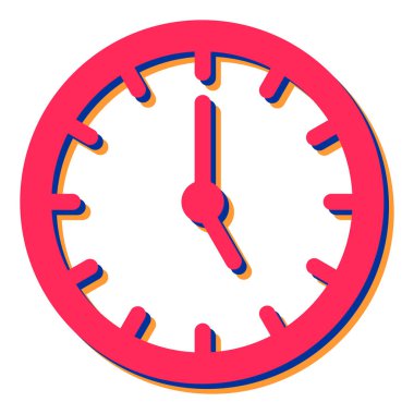 Saat simgesi. Web için düz zaman vektör simgeleri çizimi