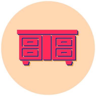 Dolap. Web simgesi basit illüstrasyon