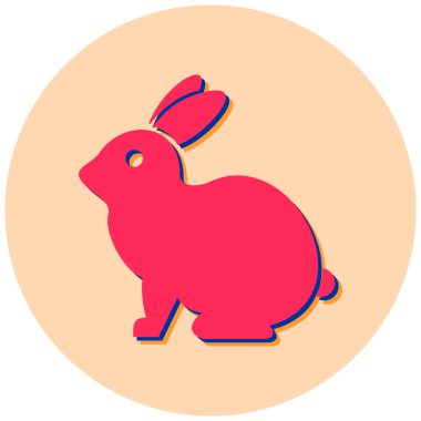 Tatlı bir çizgi film tavşanının vektör çizimi