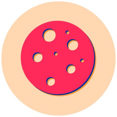 pizza. Web simgesi basit illüstrasyon