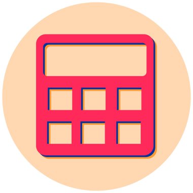 Hesap makinesi. Web simgesi basit illüstrasyon