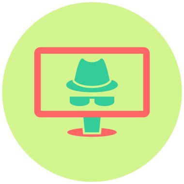 Bilgisayar. Web simgesi basit illüstrasyon