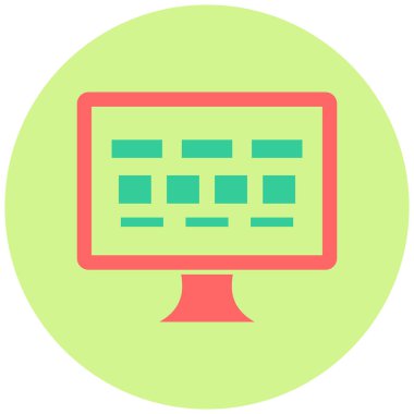 Kodlama. Web simgesi basit illüstrasyon