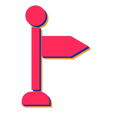 Bayrak. Web simgesi basit illüstrasyon