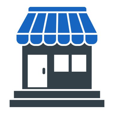 Dükkan. Web simgesi basit illüstrasyon