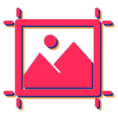 fotoğraf galerisi simgesi, vektör illüstrasyonu