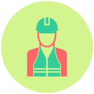 Worker modern simgesinin vektör illüstrasyonu 