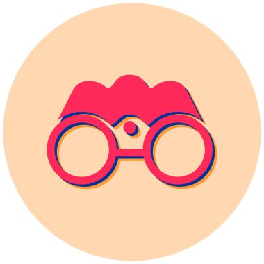 Dürbün. Web simgesi basit illüstrasyon