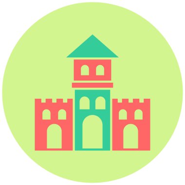 Kumdan kale. Web simgesi basit illüstrasyon