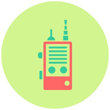 Telsiz sesi. Basit resimleme