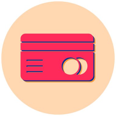 Kredi kartı düz vektör simgesi