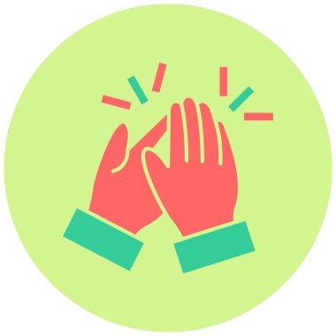 Alkışlayın. Web simgesi basit illüstrasyon