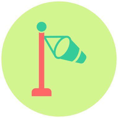 Rüzgâr Yönü simgesinin vektör çizimi