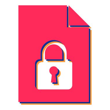 Kilit simgesi. düz dizayn biçimi 10