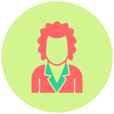 Bilim adamı web simgesi basit bir illüstrasyon