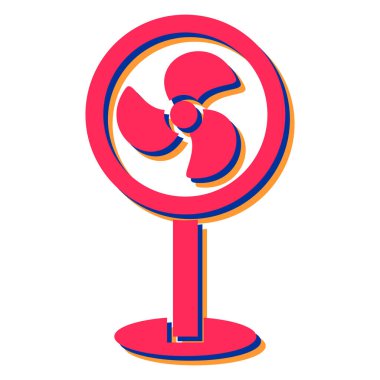 Modern fan simgesinin vektör illüstrasyonu