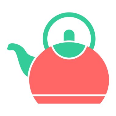 Çaydanlık. Web simgesi basit tasarım