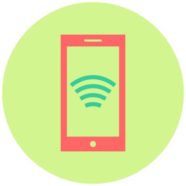 Mobil internet. Web simgesi basit tasarım