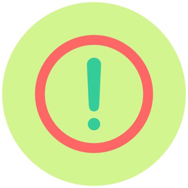 Ünlem işareti. Basit resimleme