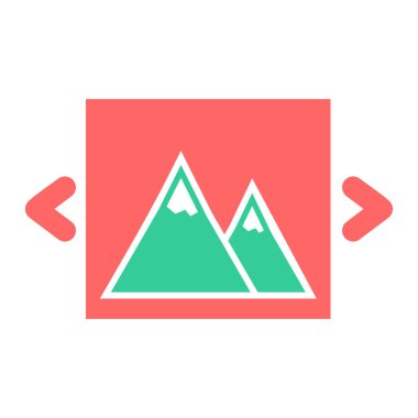 dağ simgesi, vektör illüstrasyonu