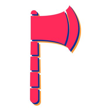 Çizgi film balta simgesinin vektör çizimi