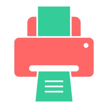 Yazıcı. Web simgesi basit illüstrasyon