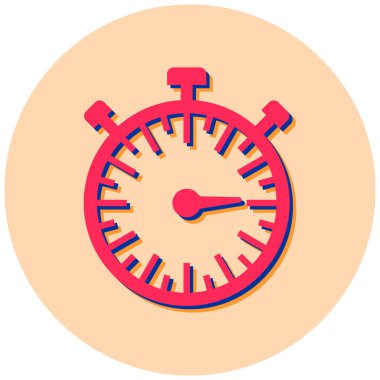 Kronometre Web simgesi basit illüstrasyon
