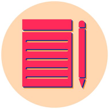 Belge. Web simgesi basit illüstrasyon