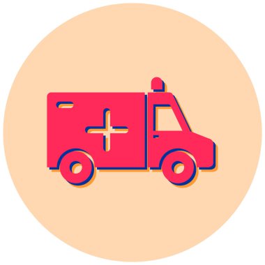 ambulans vektör simgesi modern basit tasarım