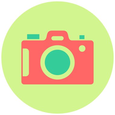 Kamera. Web simgesi basit illüstrasyon